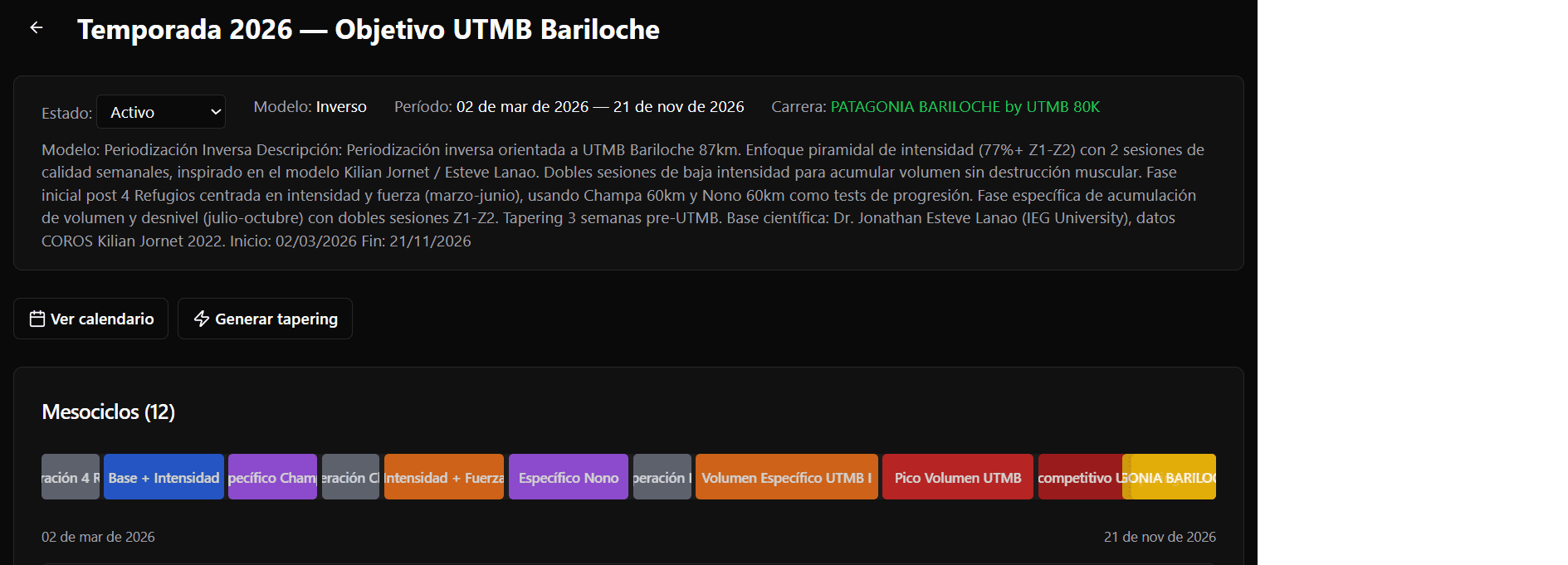 Armá tu plan de periodización